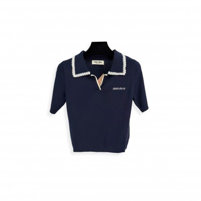 MIU MIU CASHMERE POLO SWEATER MIU MIU CASHMERE POLO SWEATER